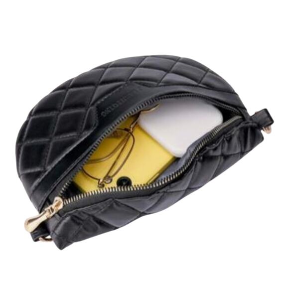 FANNY PACK Designer Paris Style SAFETY Bum Bag PUFF QUILT Modern Chain City Chic - Picture 10 of 14